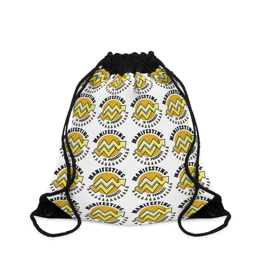 Manifesting Vibes Drawstring Bag - Perfect for Gym, School, or Travel