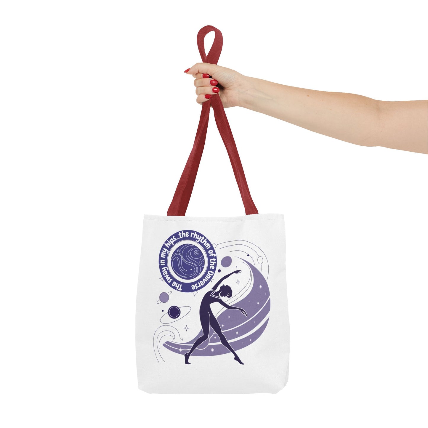 Inspirational Dance Tote Bag - "I Am Flow, The Rhythm of the Universe"