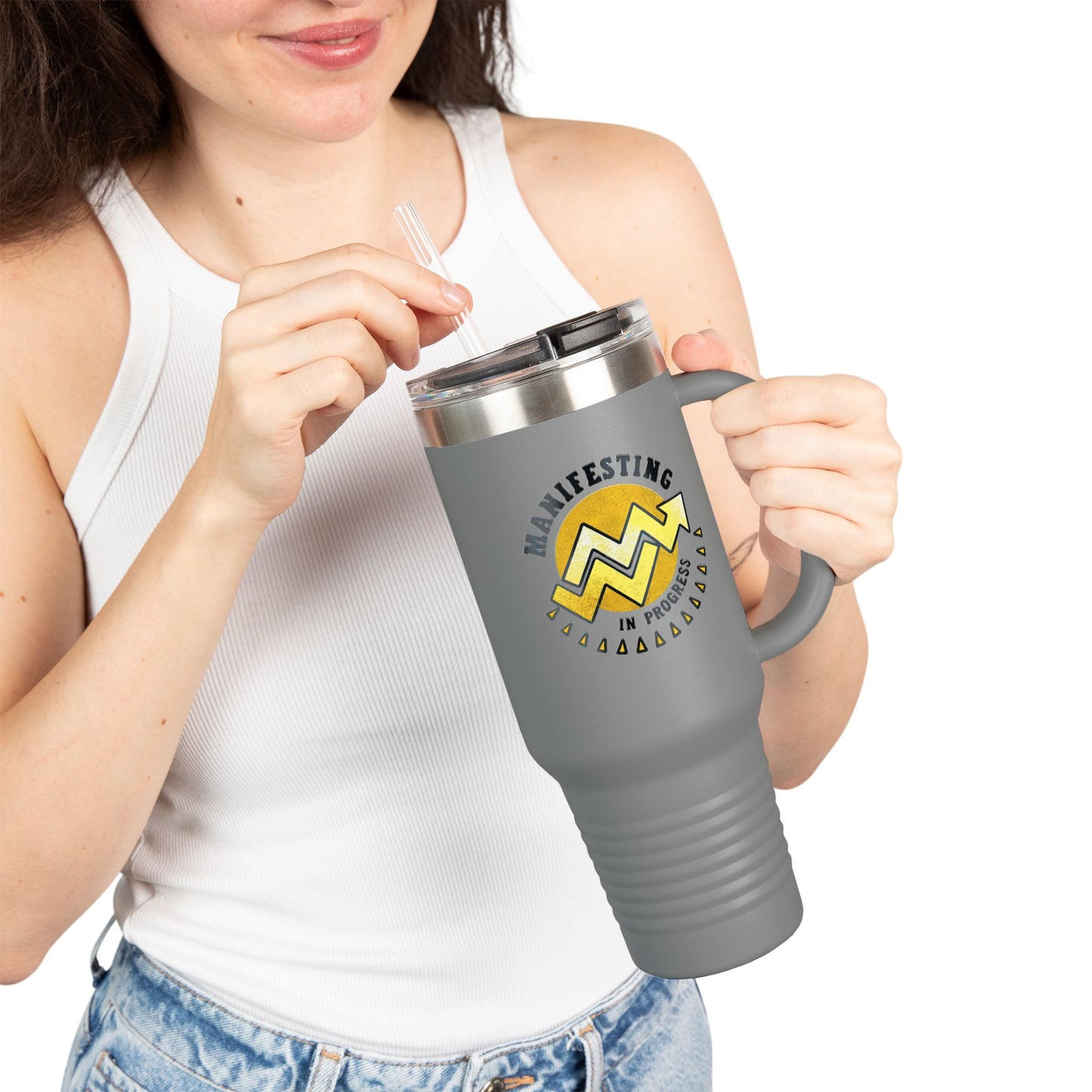 Manifesting in Progress Insulated Travel Mug - 40oz