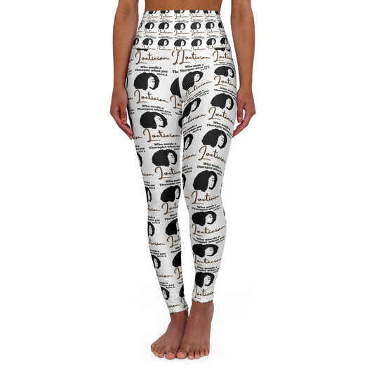 Empowering High Waisted Yoga Leggings for Active Women - Inspiring 'Intuition' Design