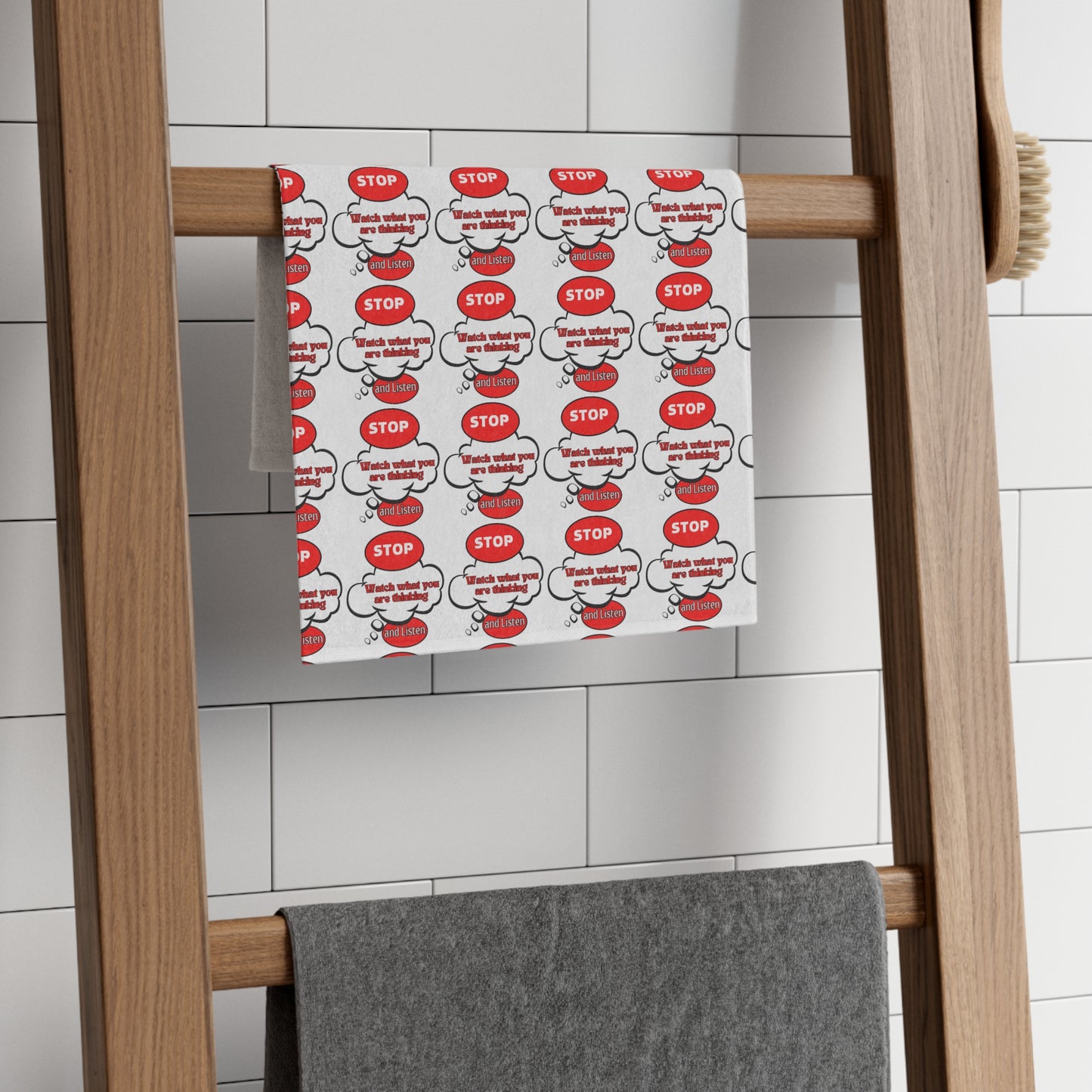 Custom Rally Towel - Stop Sign Pattern for Events & Sports