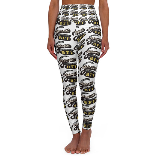 Therapist BFF High Waisted Yoga Leggings - Perfect for Fitness and Self-Care Enthusiasts