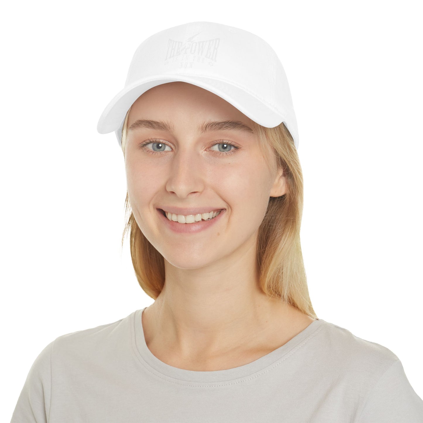 Empowering Red Low Profile Baseball Cap - "The Power is in the Now"
