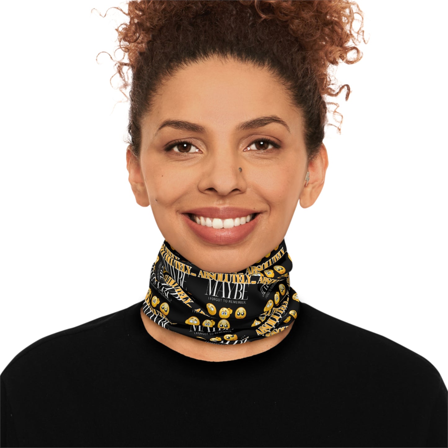 Fun Winter Neck Gaiter with Drawstring - Stylish Warmth for Outdoor Adventures