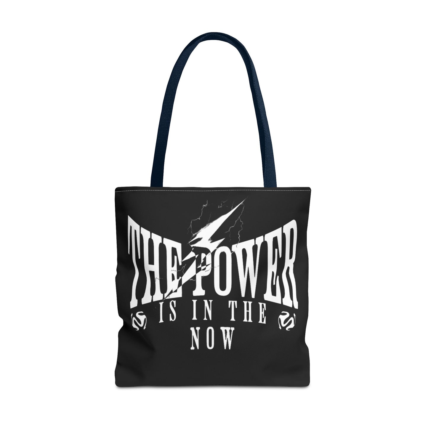 Empowerment Tote Bag - "The Power is in the Now" - Motivational Black Tote for Everyday Use