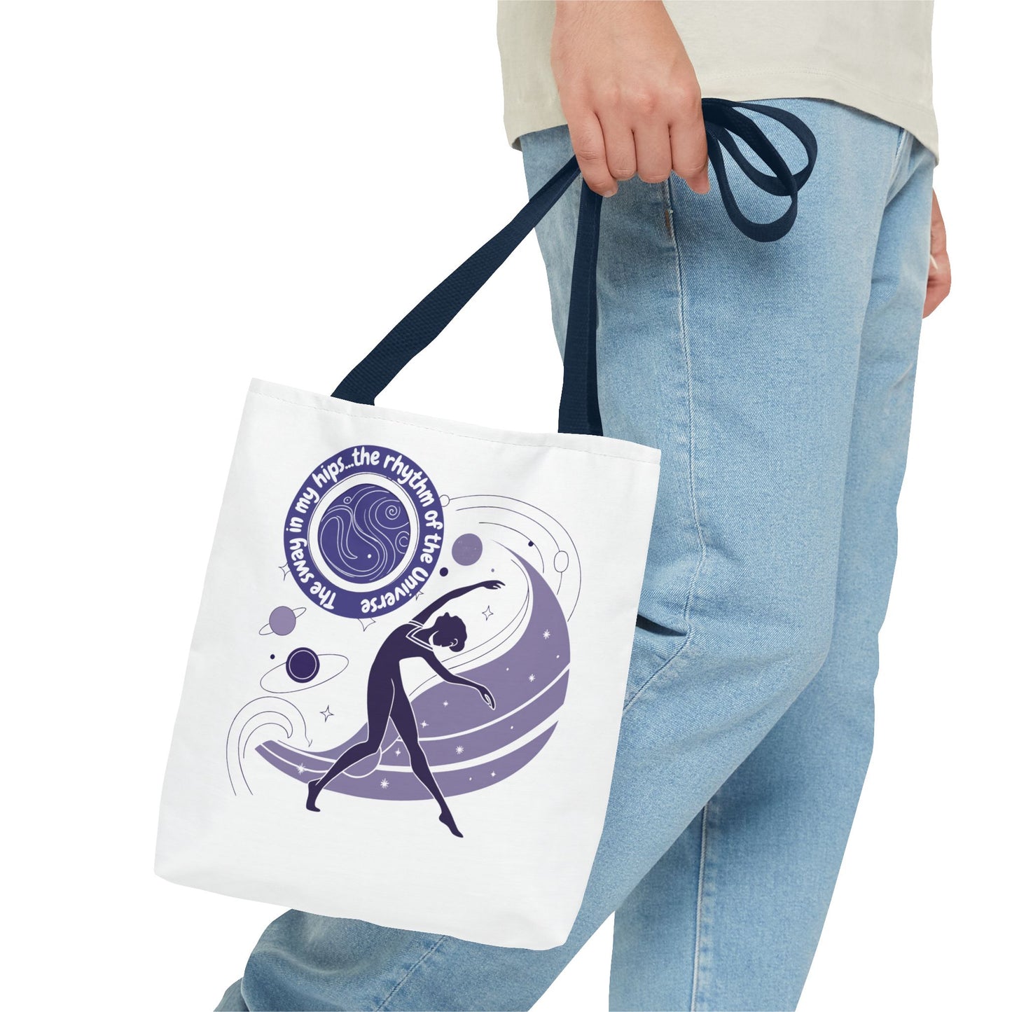 Inspirational Dance Tote Bag - "I Am Flow, The Rhythm of the Universe"