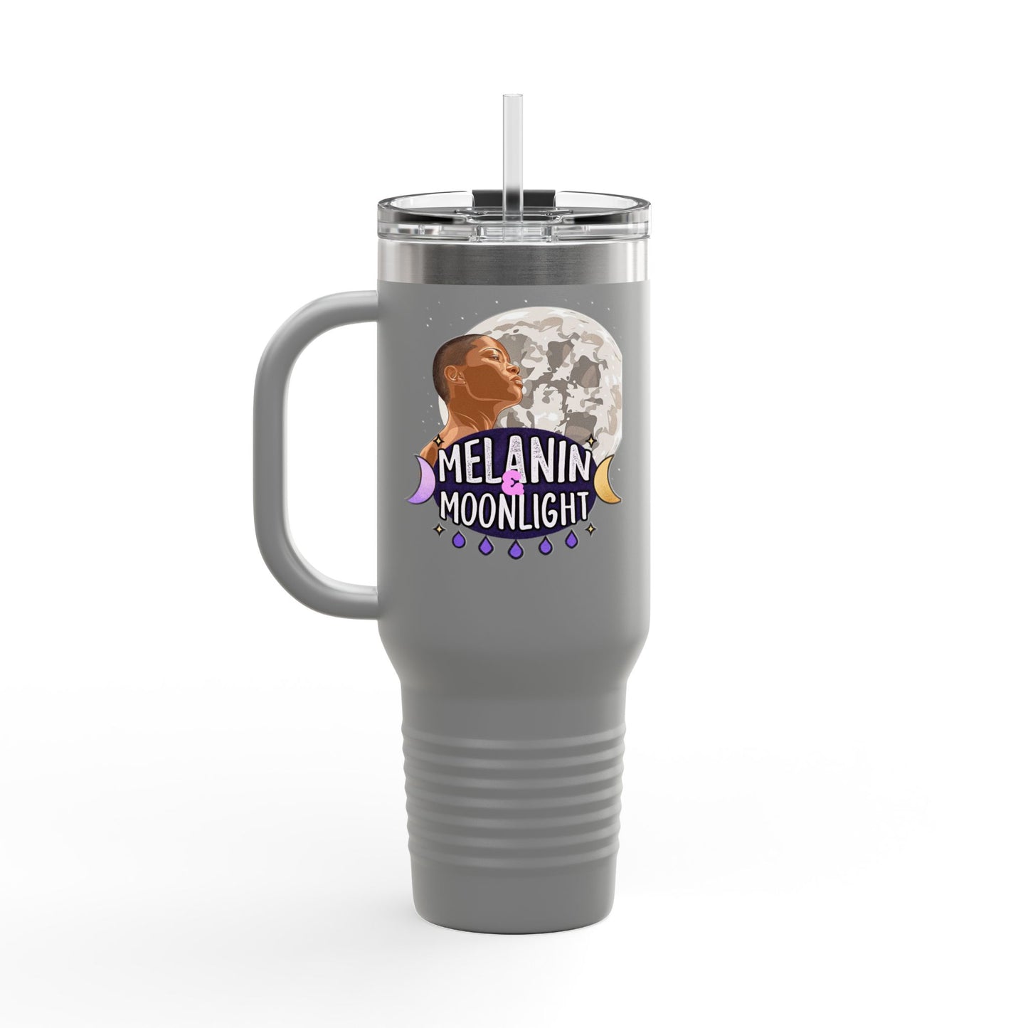 Personalized Insulated Travel Mug - 40oz Moonlight Design