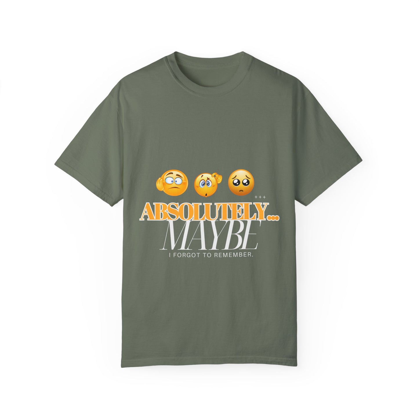 Funny Emoji Unisex T-Shirt - 'Absolutely Maybe' Design