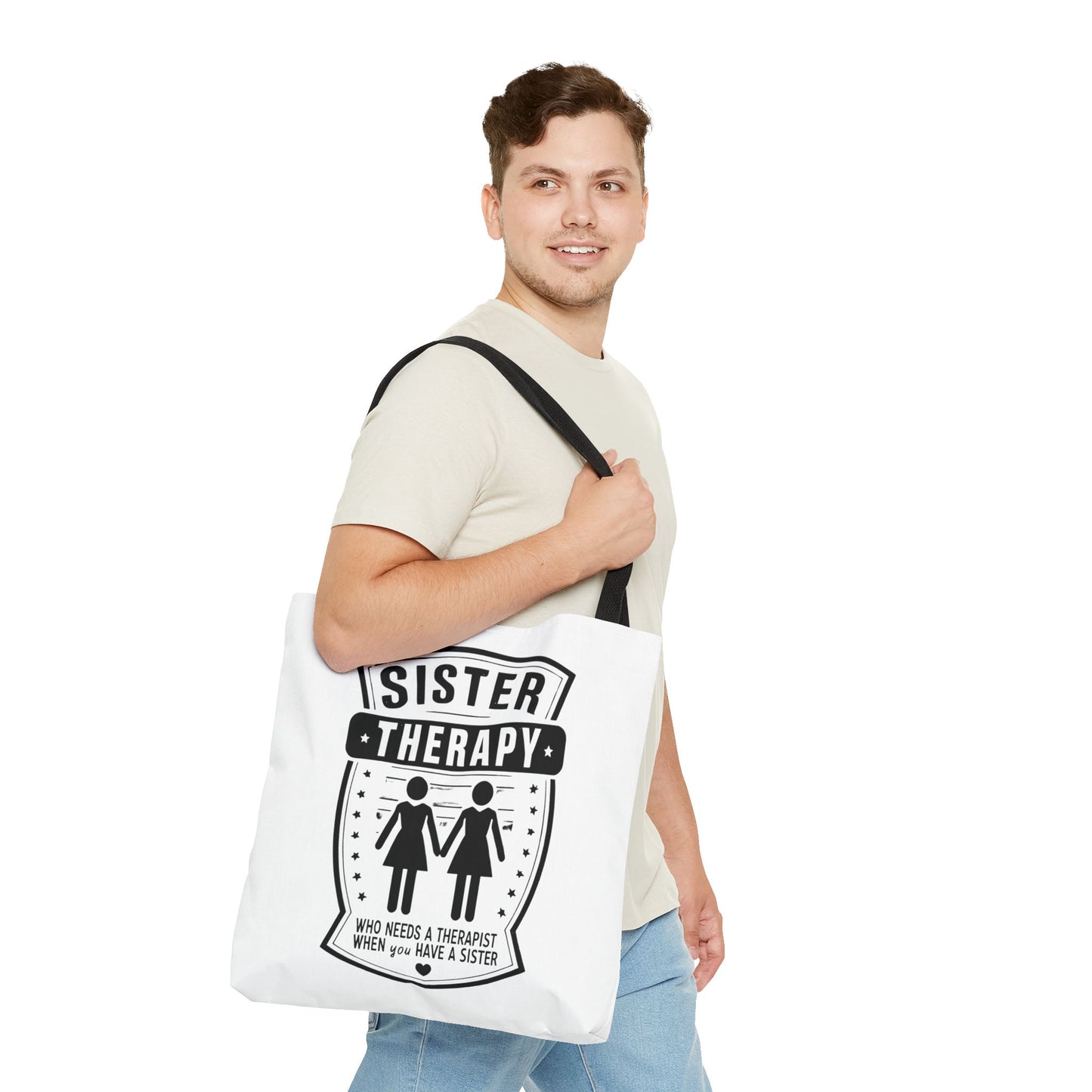 Sister Therapy Tote Bag - Perfect Gift for Siblings & Self-Care