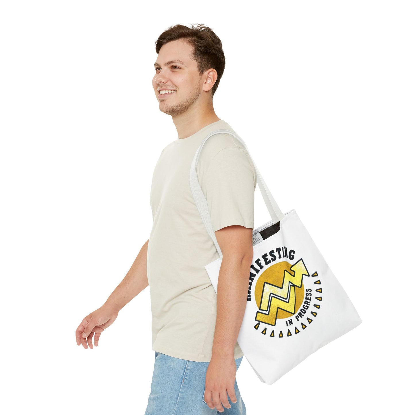 Manifesting in Progress Tote Bag – Eco-Friendly and Stylish Carry-All for Dreamers