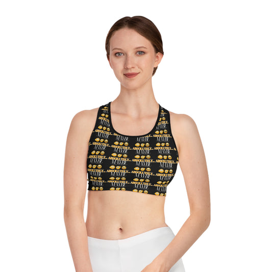 Funny 'Absolutely Maybe' Sports Bra for Active Lifestyle