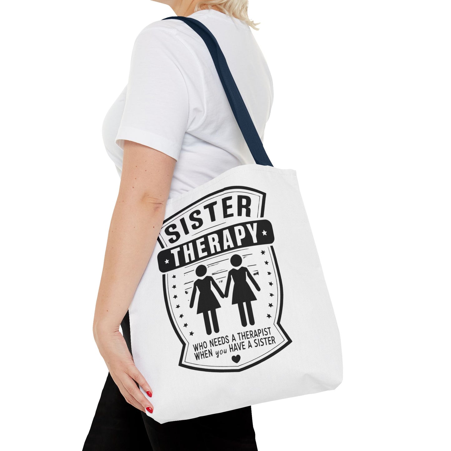 Sister Therapy Tote Bag - Perfect Gift for Siblings & Self-Care