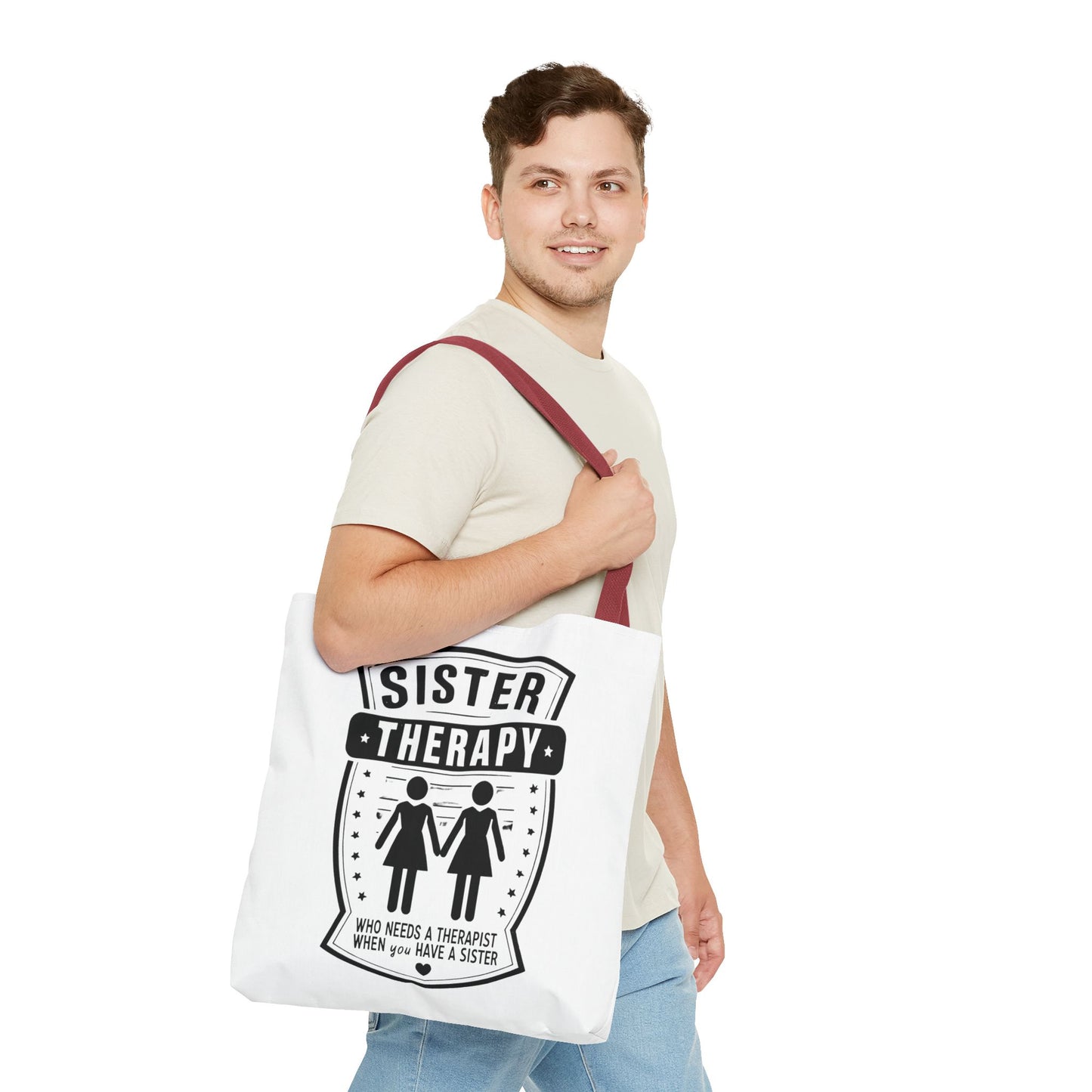 Sister Therapy Tote Bag - Perfect Gift for Siblings & Self-Care