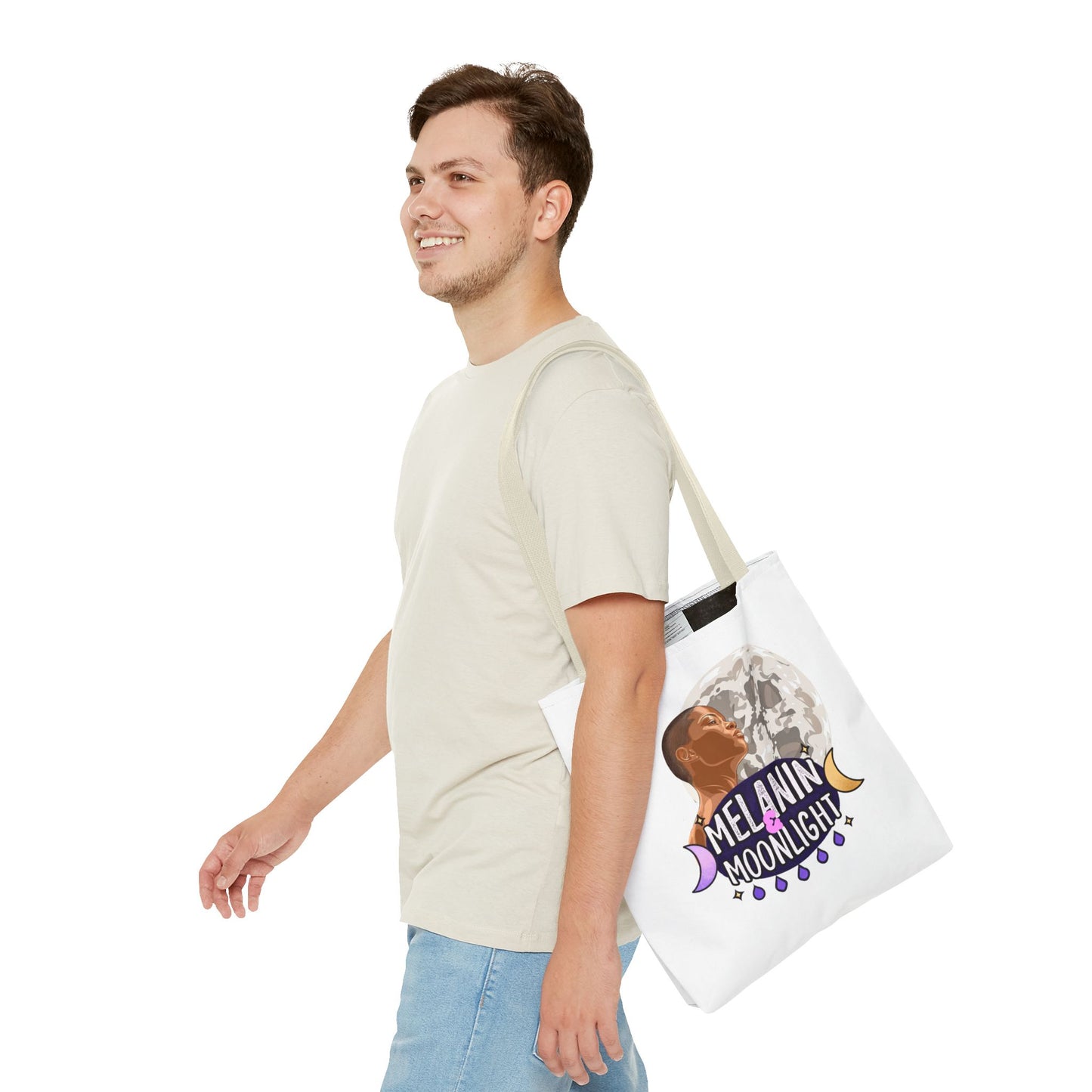Melanin & Moonlight Inspirational Tote Bag – Perfect for Everyday Use and Celebrations