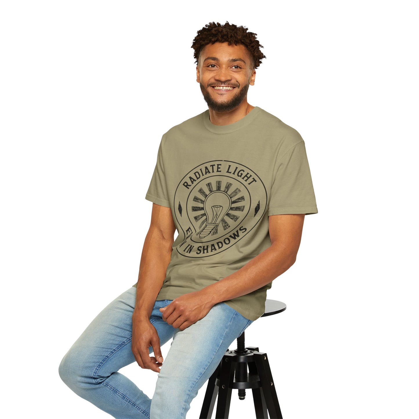 Radiate Light Unisex Garment-Dyed T-Shirt - Inspirational Graphic Tee