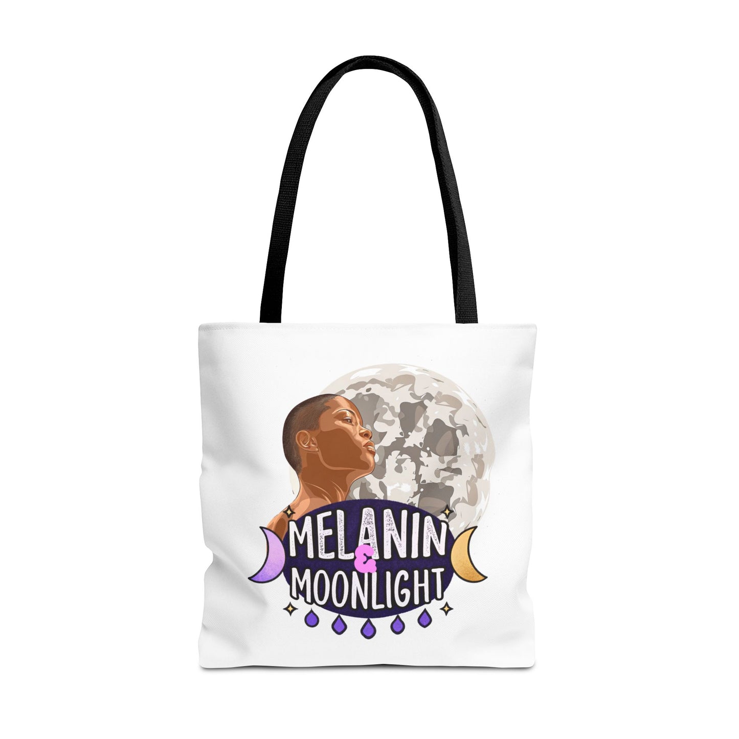 Melanin & Moonlight Inspirational Tote Bag – Perfect for Everyday Use and Celebrations