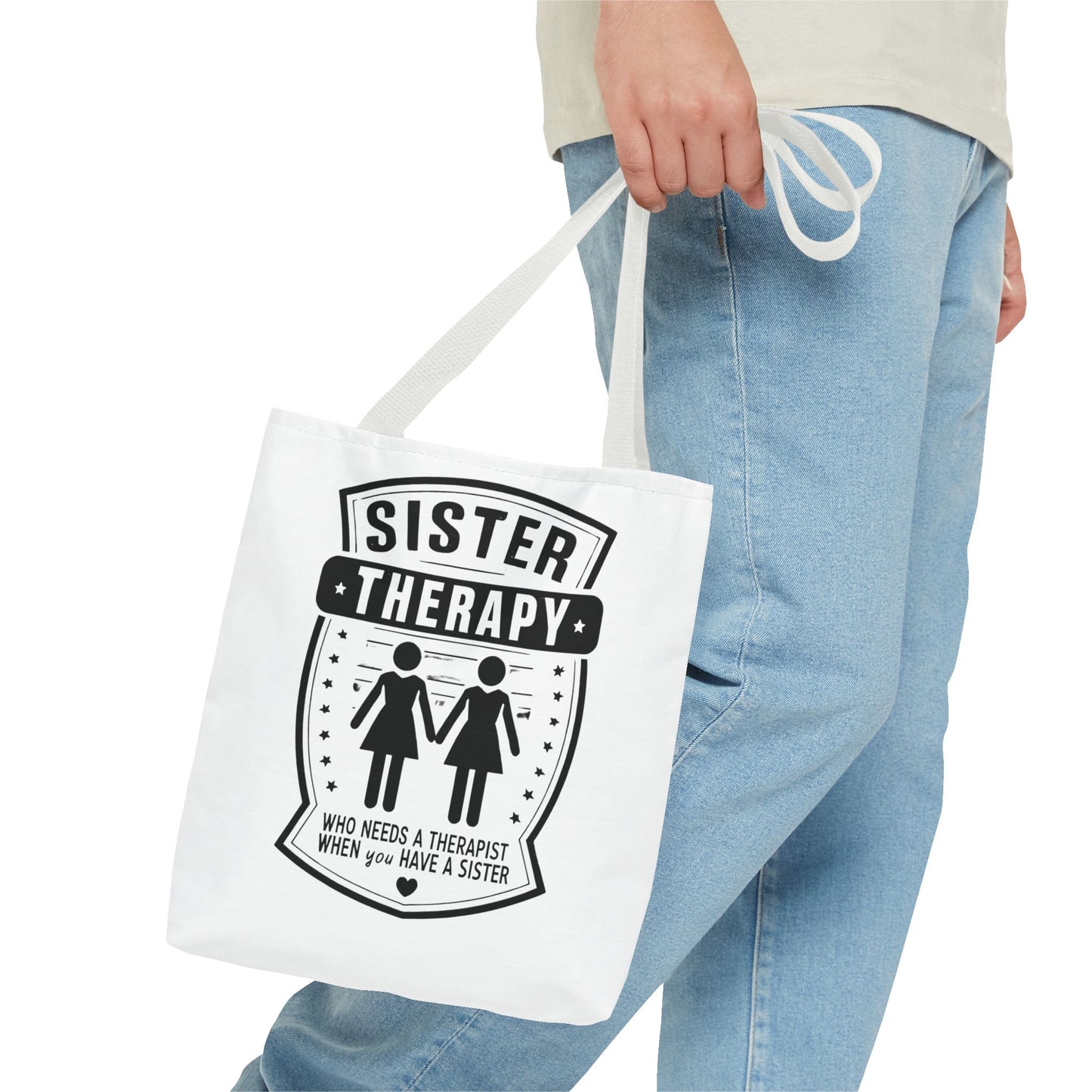 Sister Therapy Tote Bag - Perfect Gift for Siblings & Self-Care