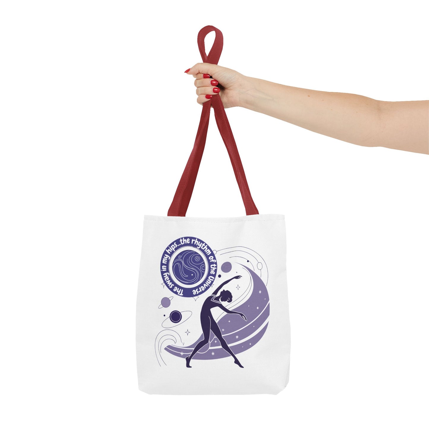 Cosmic Dance Tote Bag – Inspirational Art for Yoga Lovers