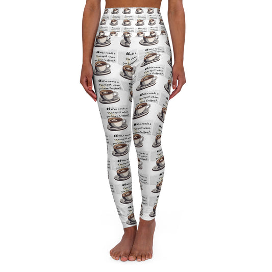 Coffee Lover's High Waisted Yoga Leggings - Stylish and Comfortable Workout Pants