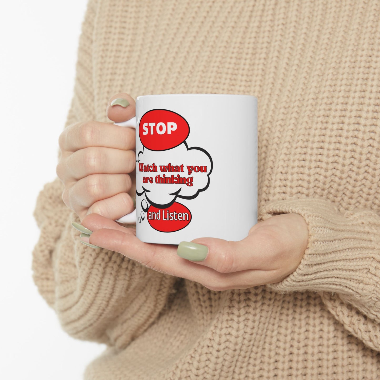 Fun Thoughtful Ceramic Mug - 11oz & 15oz, Perfect for Coffee Lovers