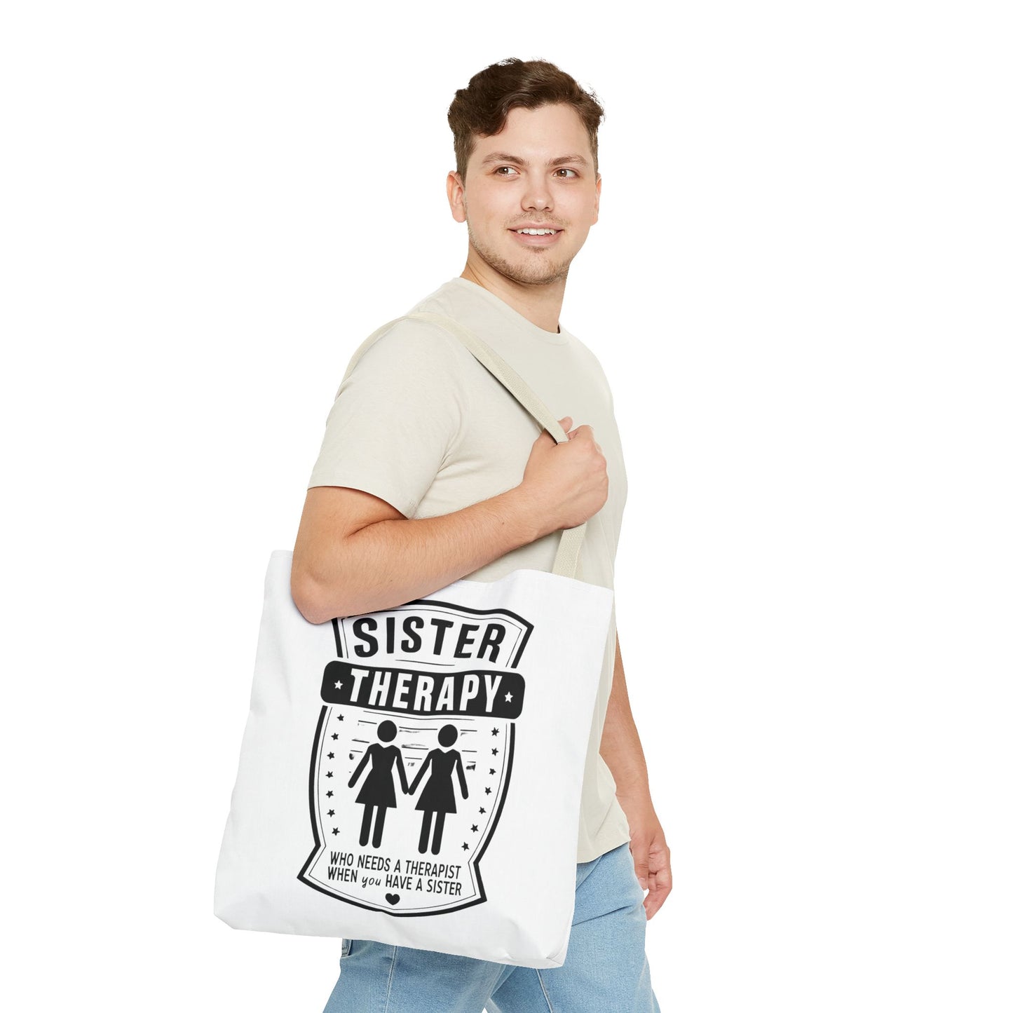 Sister Therapy Tote Bag - Perfect Gift for Siblings & Self-Care