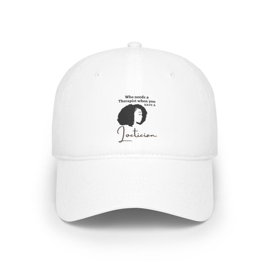 Therapist Joke Low Profile Baseball Cap - Red Cap for Mental Health Awareness