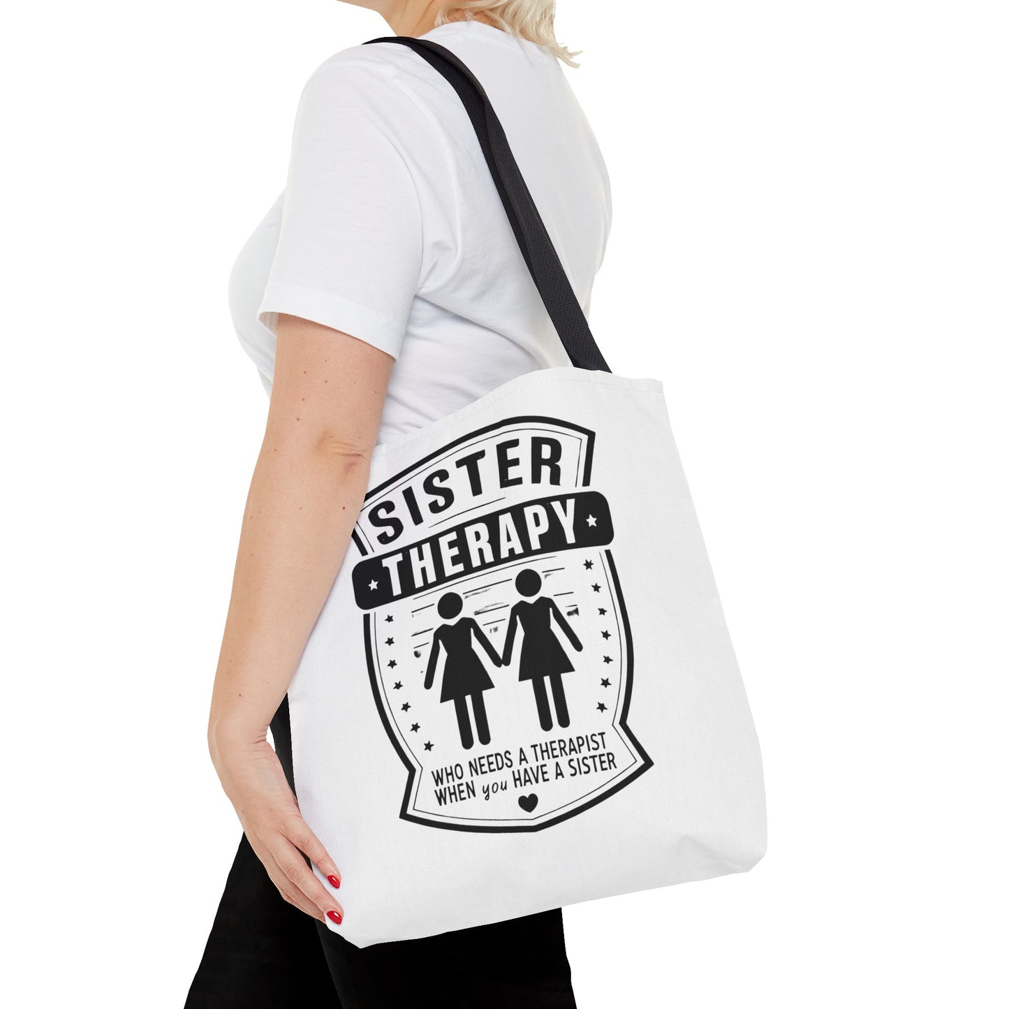Sister Therapy Tote Bag - Perfect Gift for Siblings & Self-Care