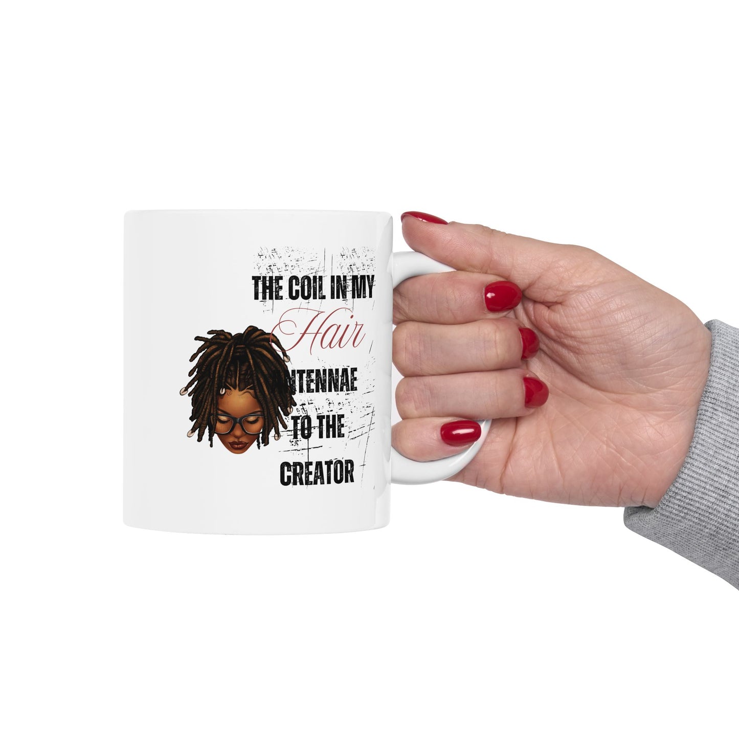 Empowering Ceramic Mug - "Soul in My Hair" Design