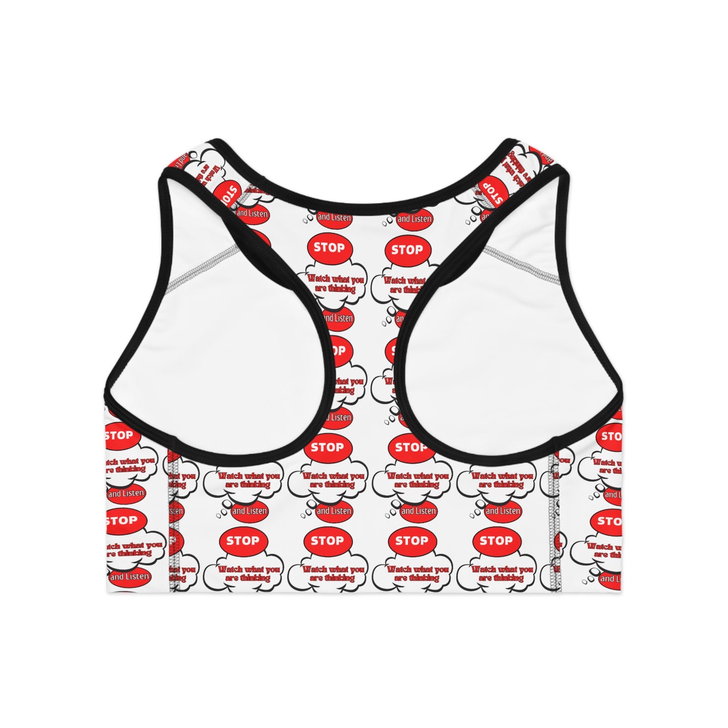 Playful Stop & Go Sports Bra - Fun Activewear for Fitness Enthusiasts