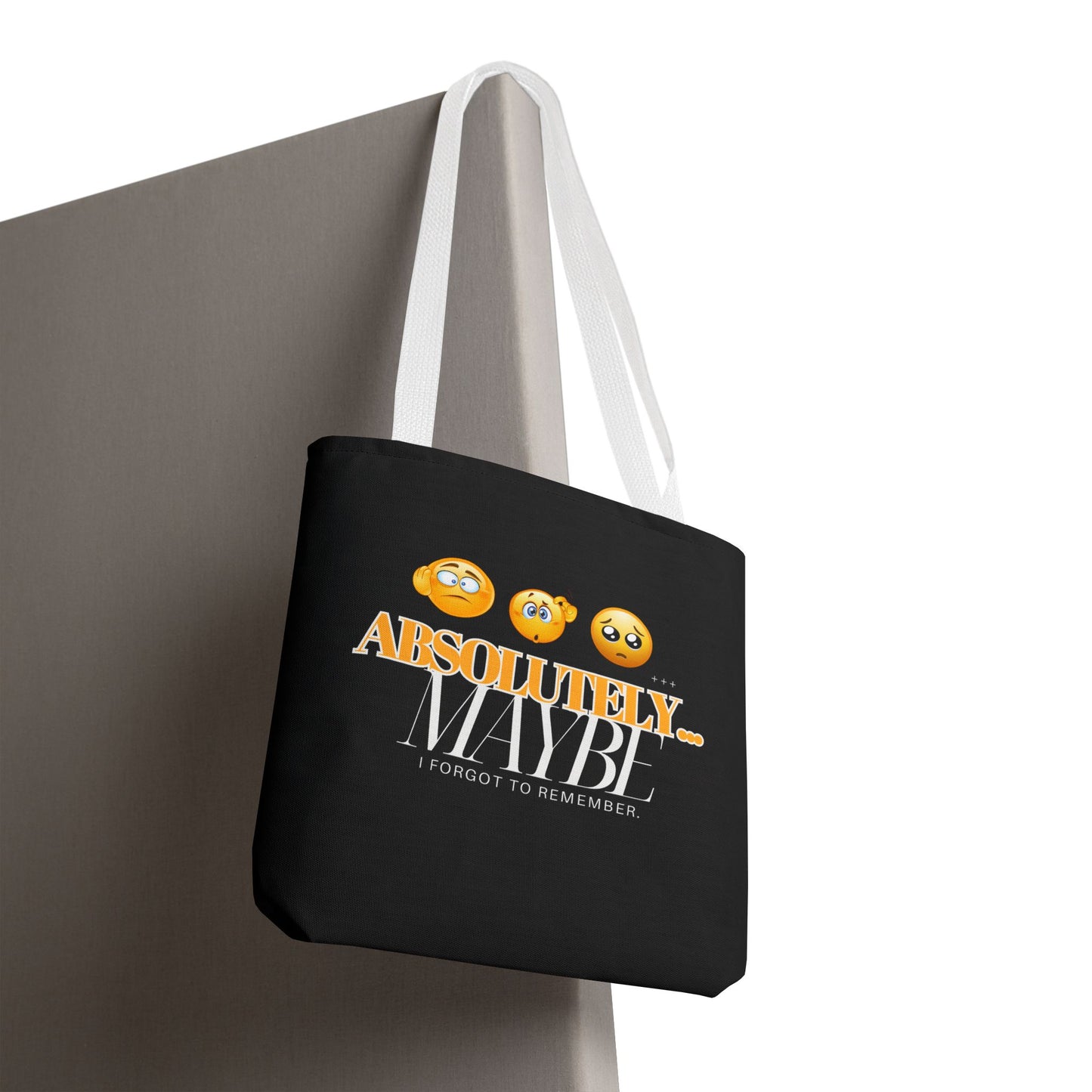 Funny Emoji Tote Bag - 'Absolutely Maybe' - Perfect for Everyday Use & Gifts