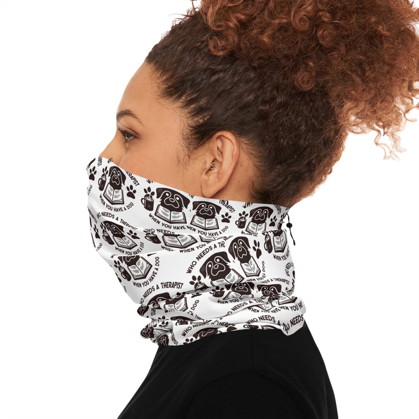 Cozy Pet Lover's Neck Gaiter with Drawstring - Perfect for Winter Adventures