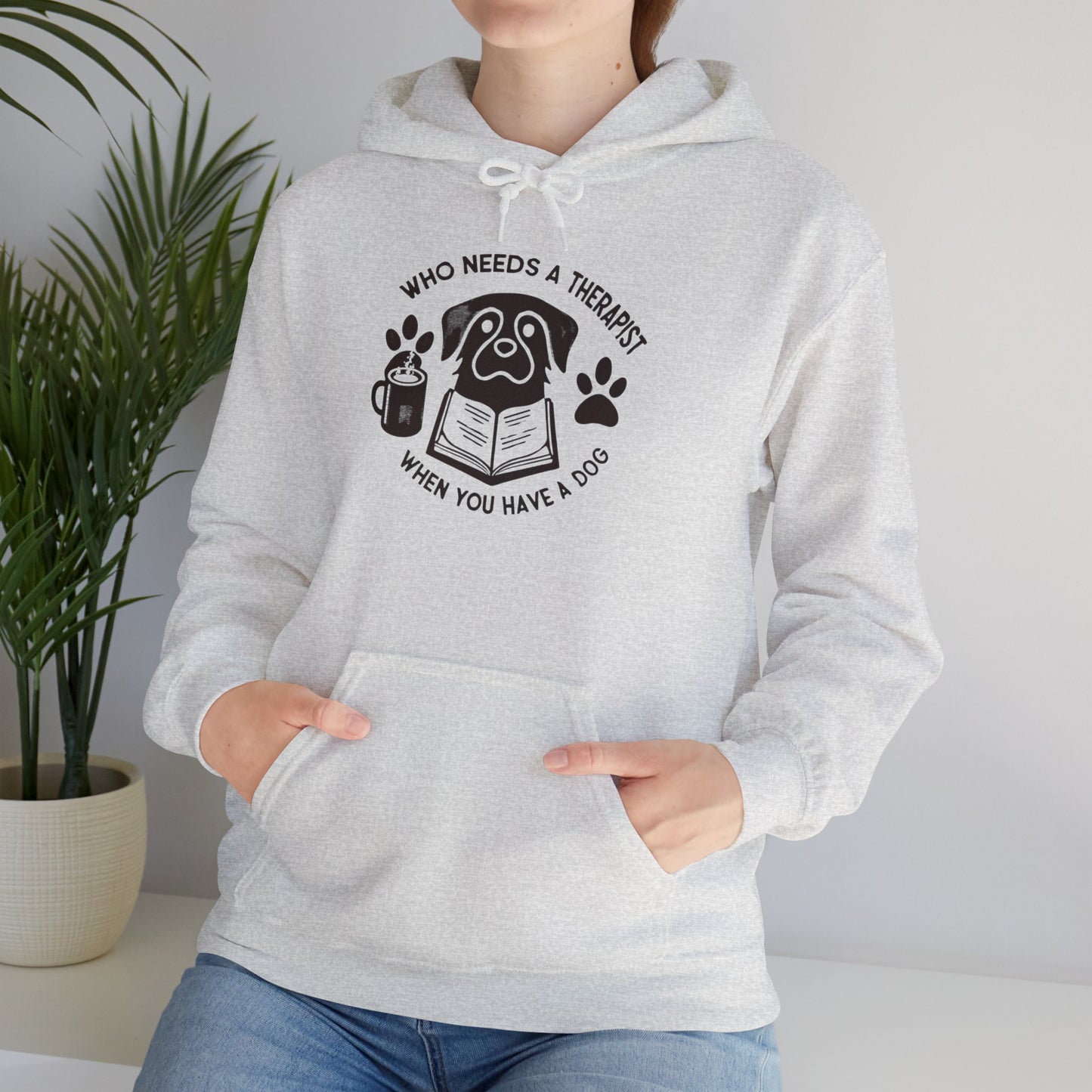 Who Needs a Therapist? Dog Lover Hoodie - Unisex Heavy Blend Sweatshirt