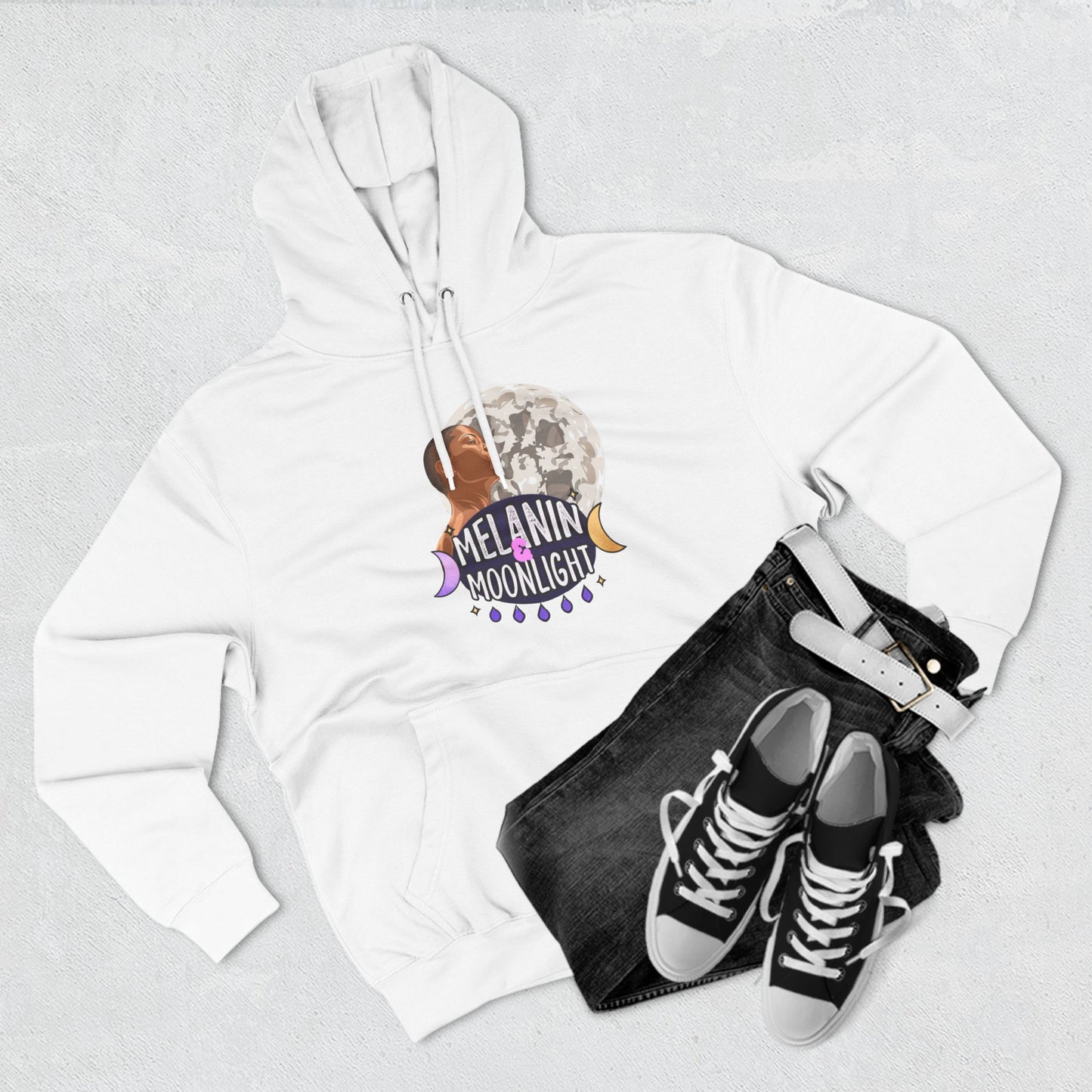 Melanin Moonlight Fleece Hoodie - Cozy Urban Style for Every Occasion