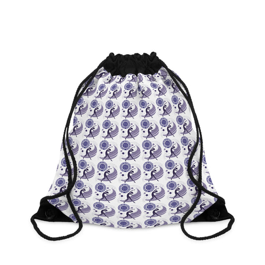 Stylish Drawstring Bag with Colorful Pattern - Perfect for Gym, Travel, and Everyday Use