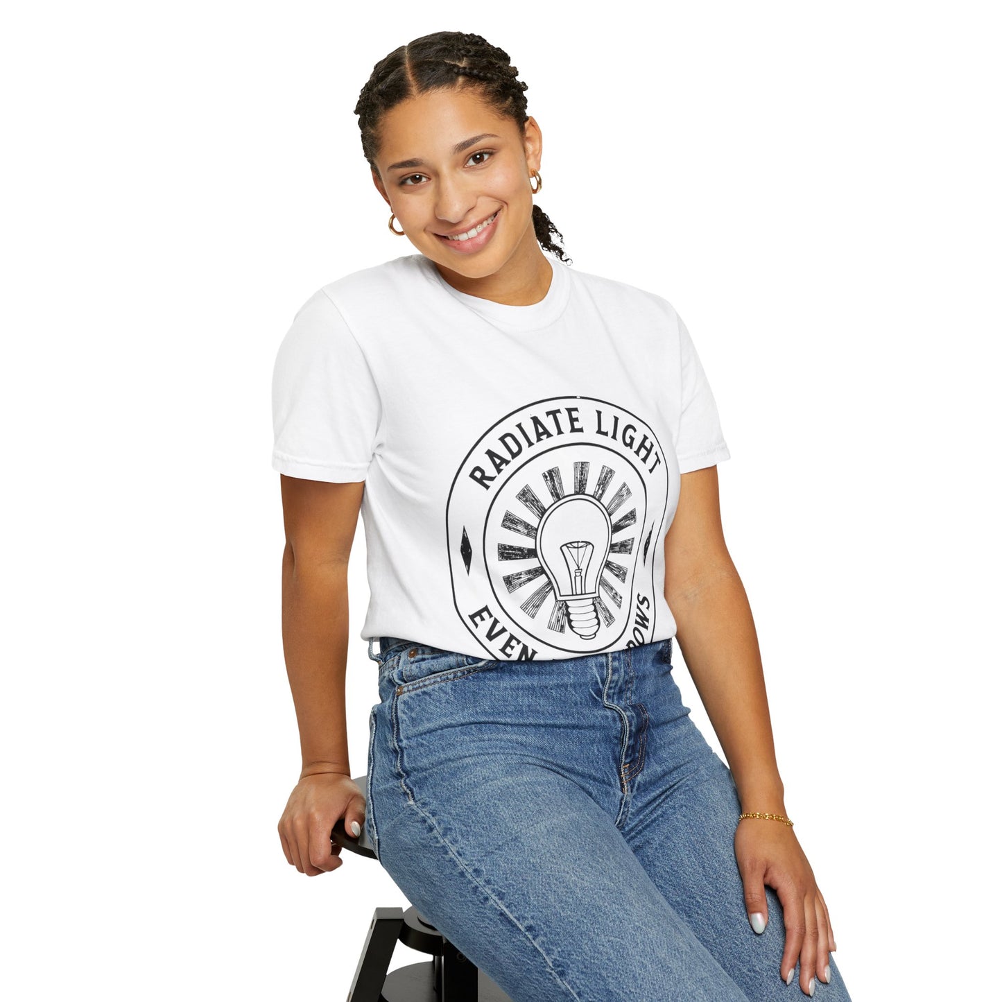 Radiate Light Unisex Garment-Dyed T-Shirt - Inspirational Graphic Tee