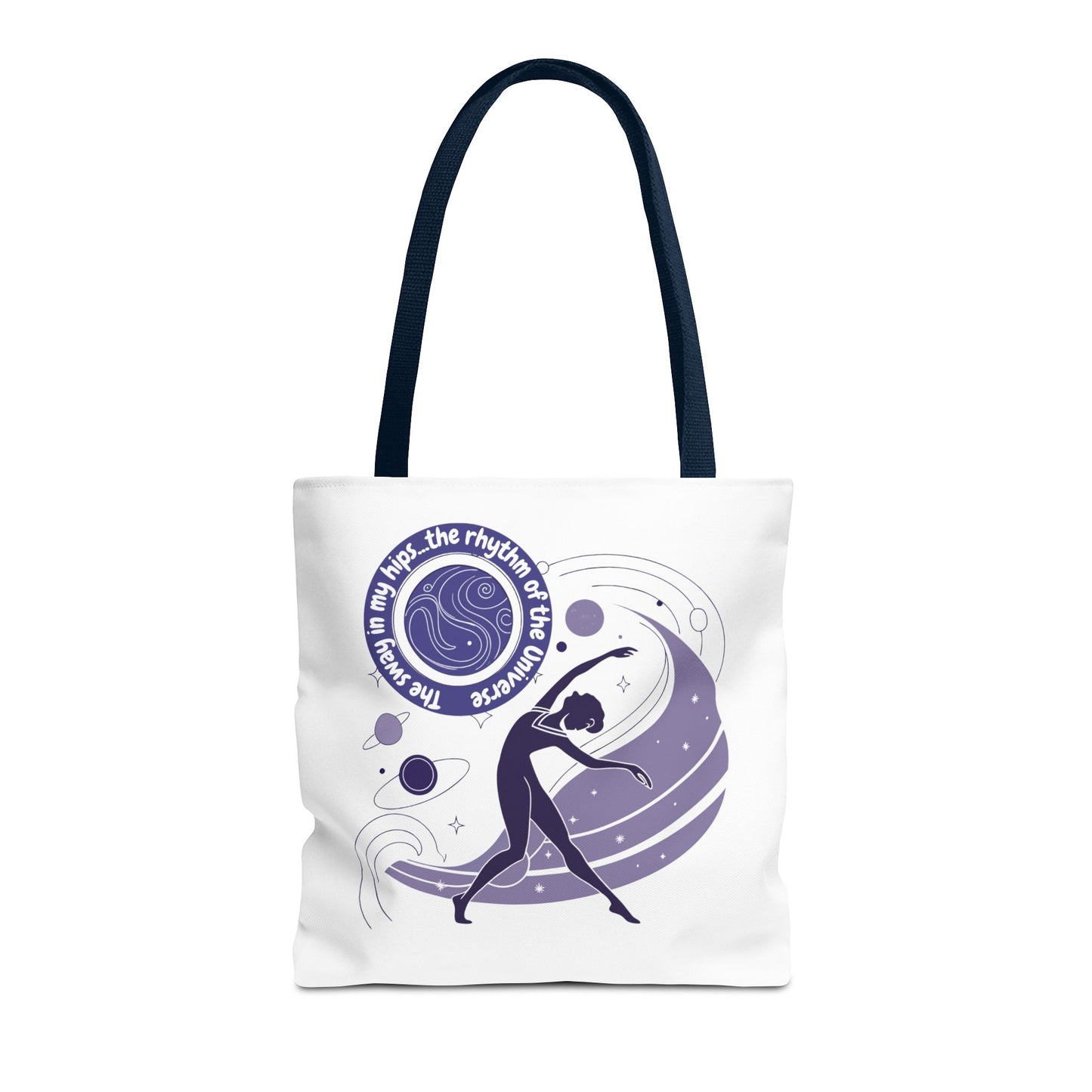 Inspirational Dance Tote Bag - "I Am Flow, The Rhythm of the Universe"
