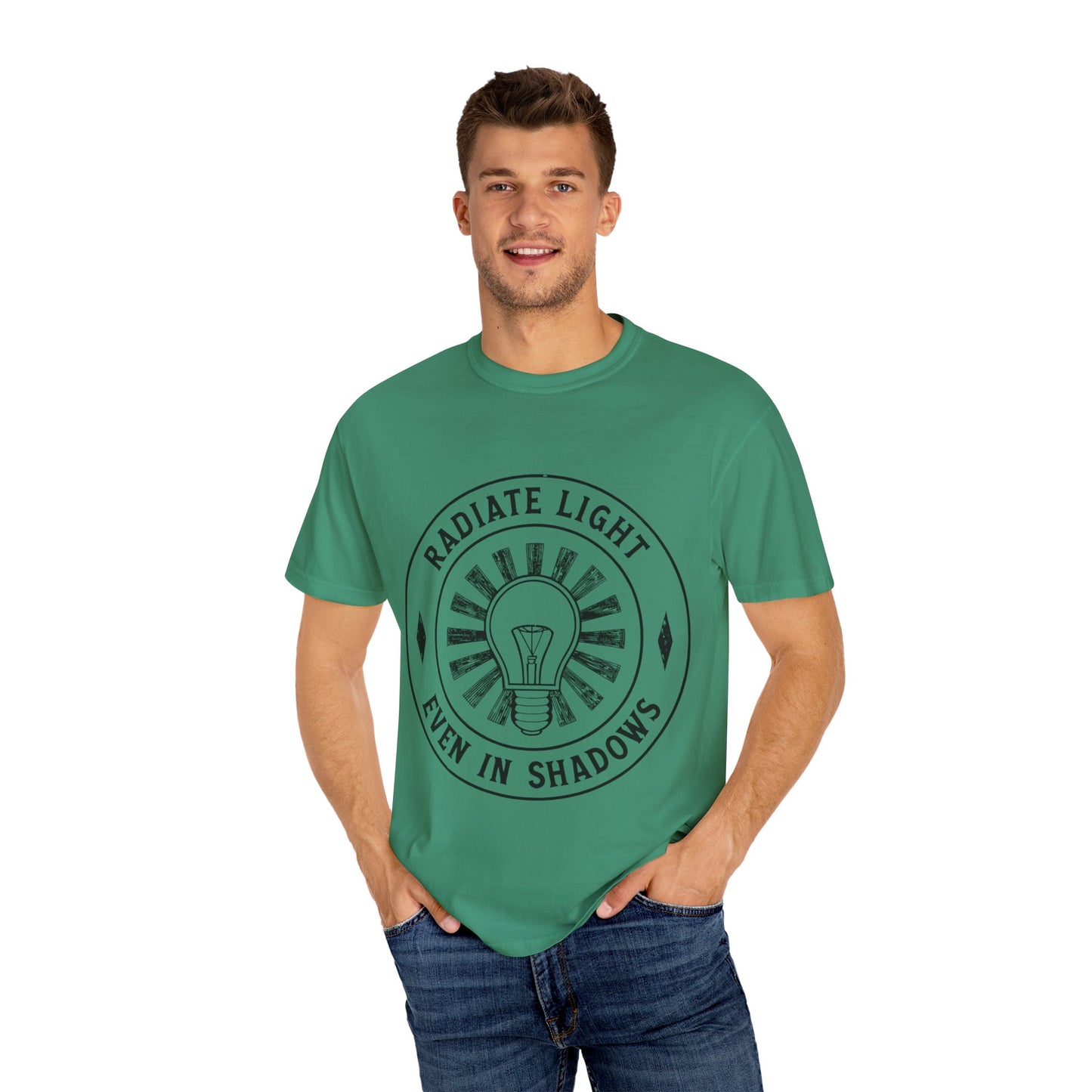 Radiate Light Unisex Garment-Dyed T-Shirt - Inspirational Graphic Tee