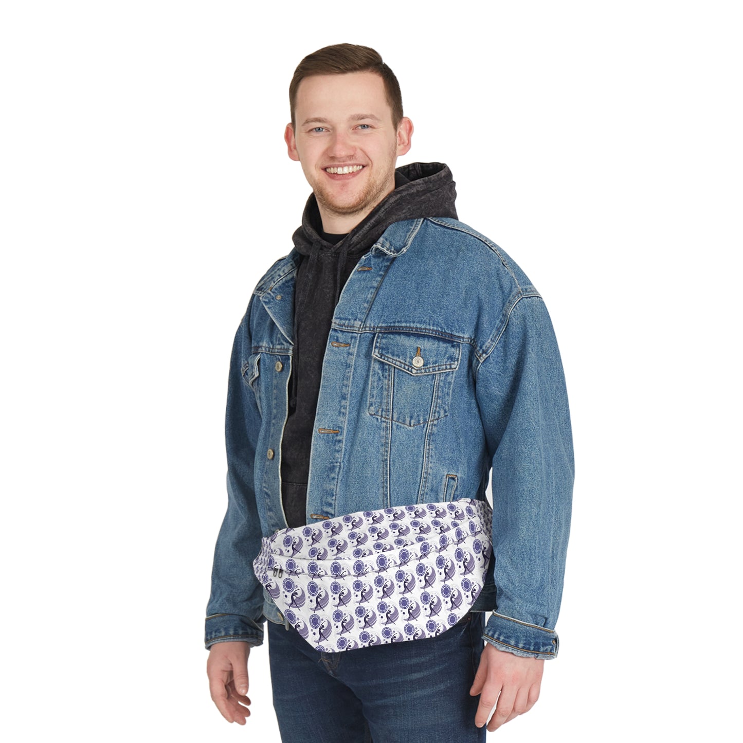 Stylish Large Fanny Pack with Unique Pattern - Perfect for Festivals and Everyday Use