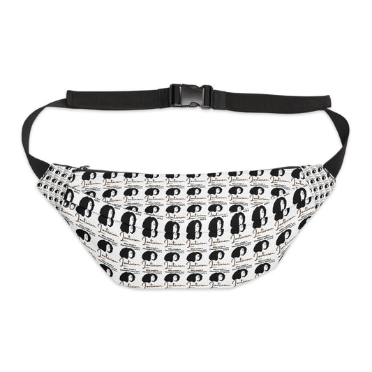 Trendy Black & White Fanny Pack with Retro Design | Versatile Large Waist Bag for Everyday Adventure
