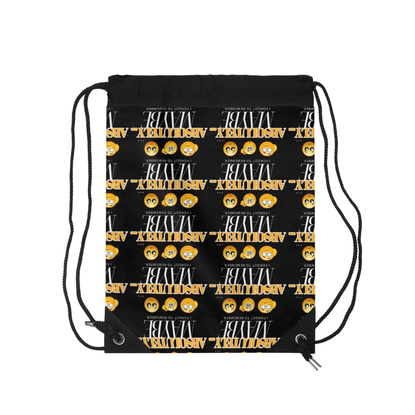 Absolutely Maybe Drawstring Bag - Fun and Stylish Gym Backpack for Active Lifestyles
