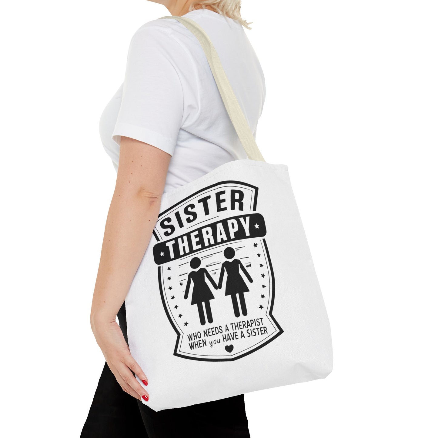 Sister Therapy Tote Bag - Perfect Gift for Siblings & Self-Care
