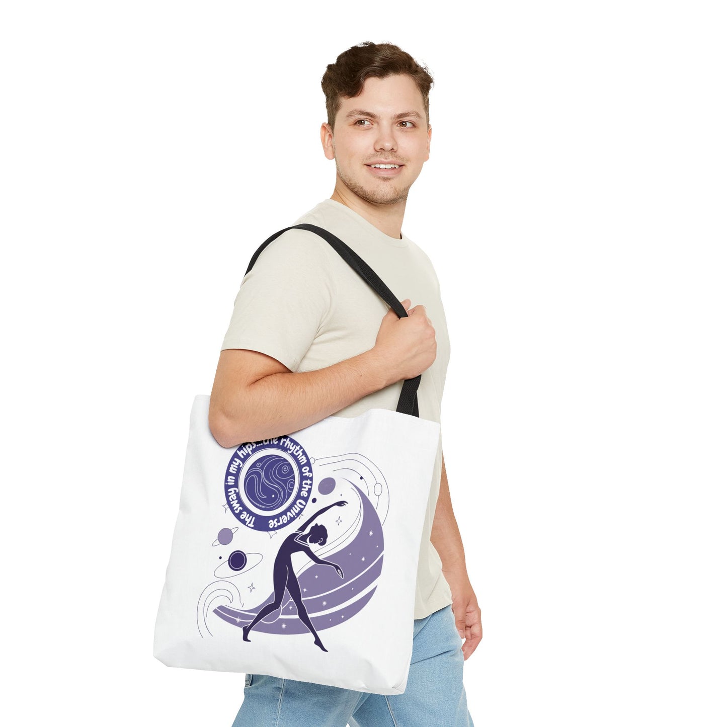 Inspirational Dance Tote Bag - "I Am Flow, The Rhythm of the Universe"