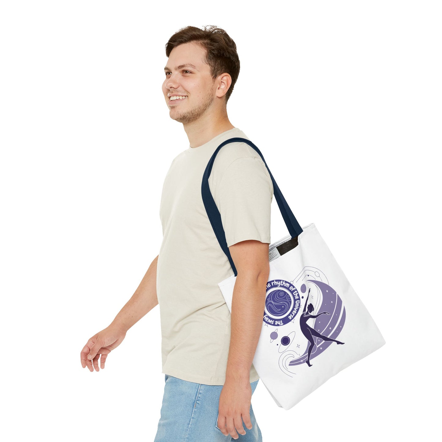Cosmic Dance Tote Bag – Inspirational Art for Yoga Lovers