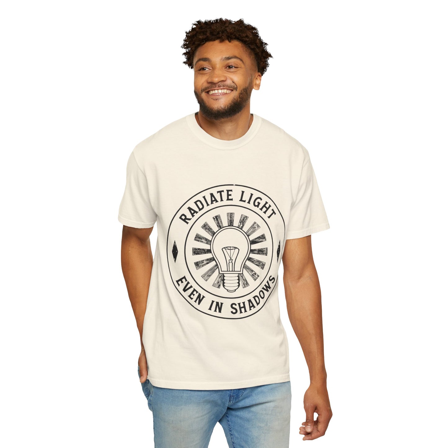 Radiate Light Unisex Garment-Dyed T-Shirt - Inspirational Graphic Tee