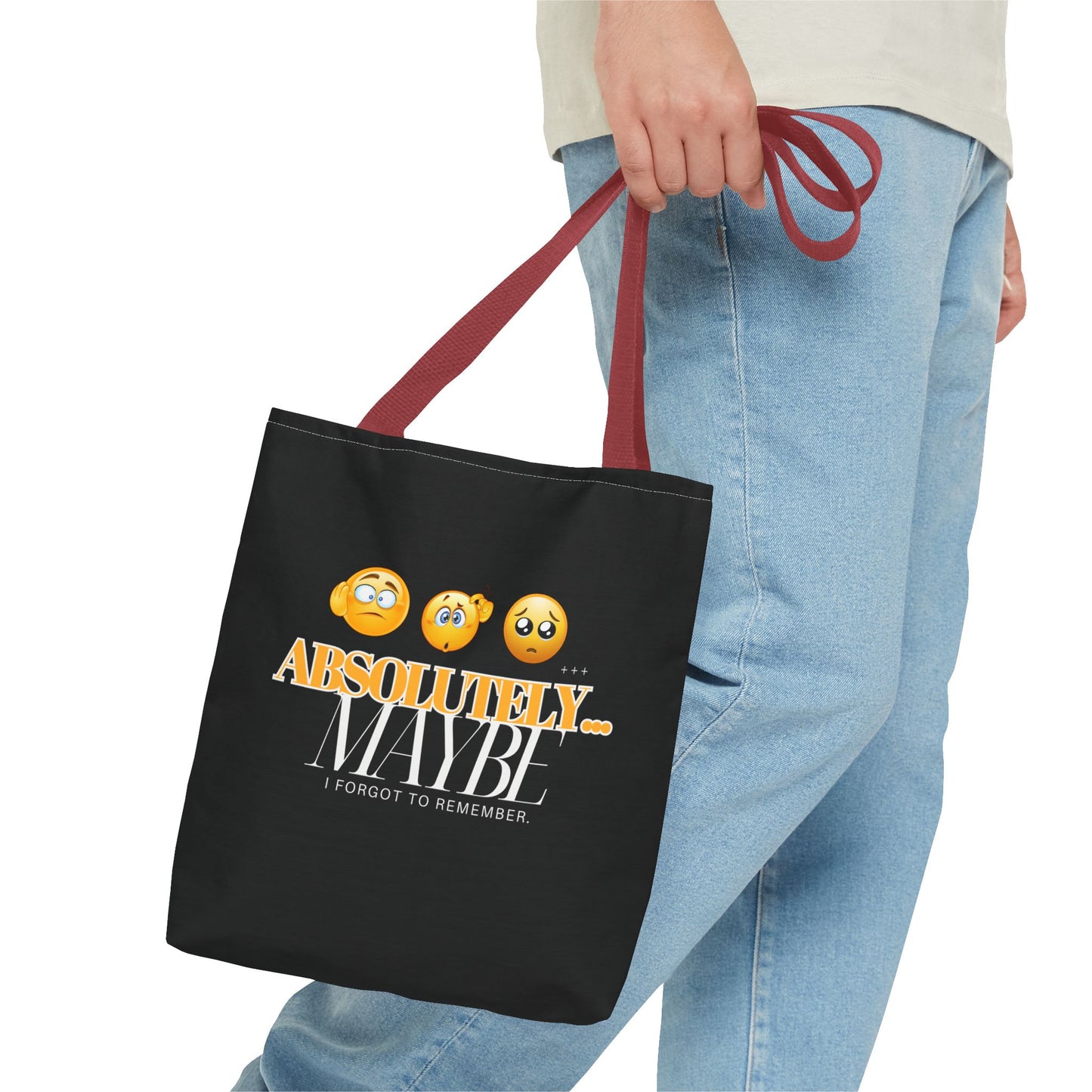 Funny Emoji Tote Bag - 'Absolutely Maybe' - Perfect for Everyday Use & Gifts