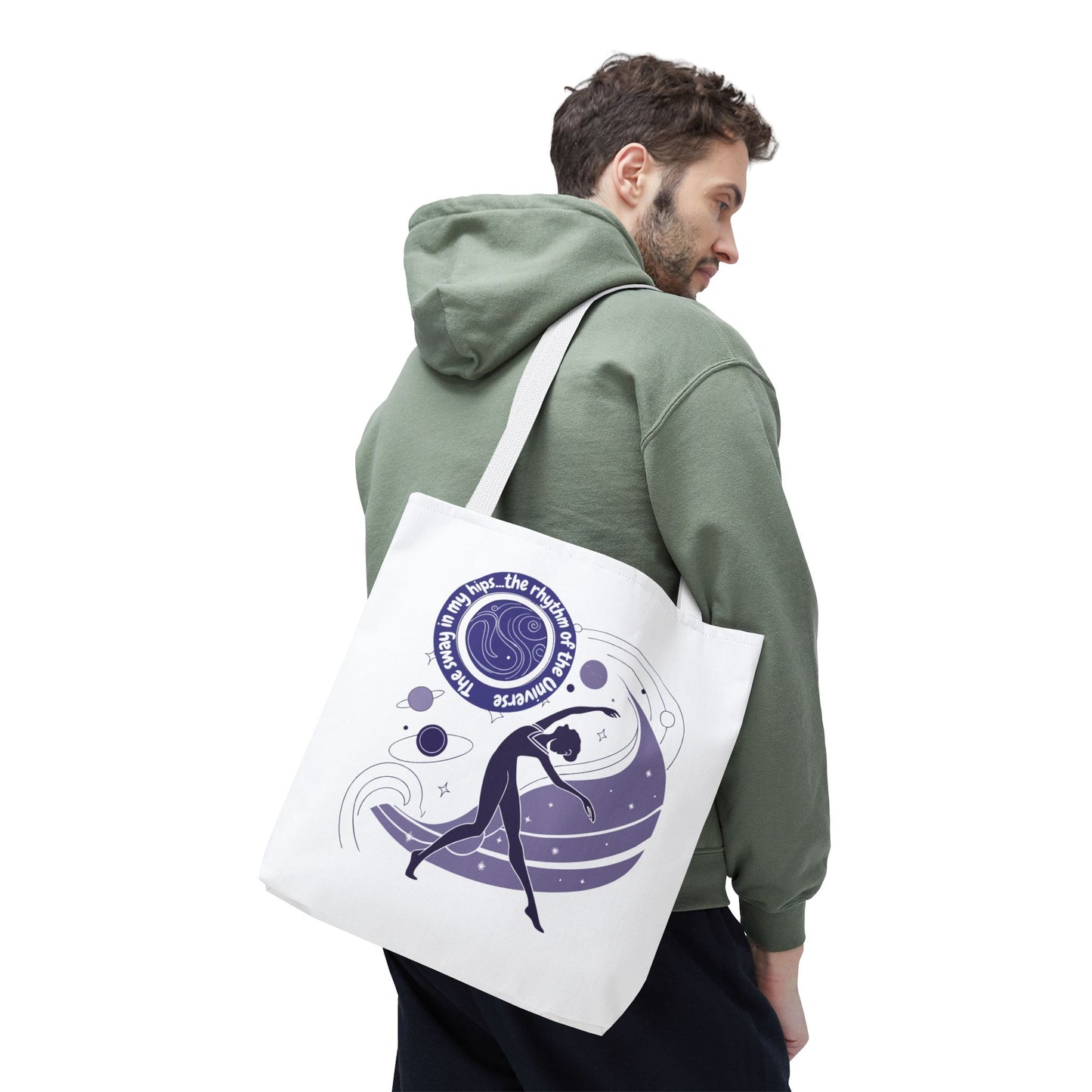 Cosmic Dance Tote Bag – Inspirational Art for Yoga Lovers