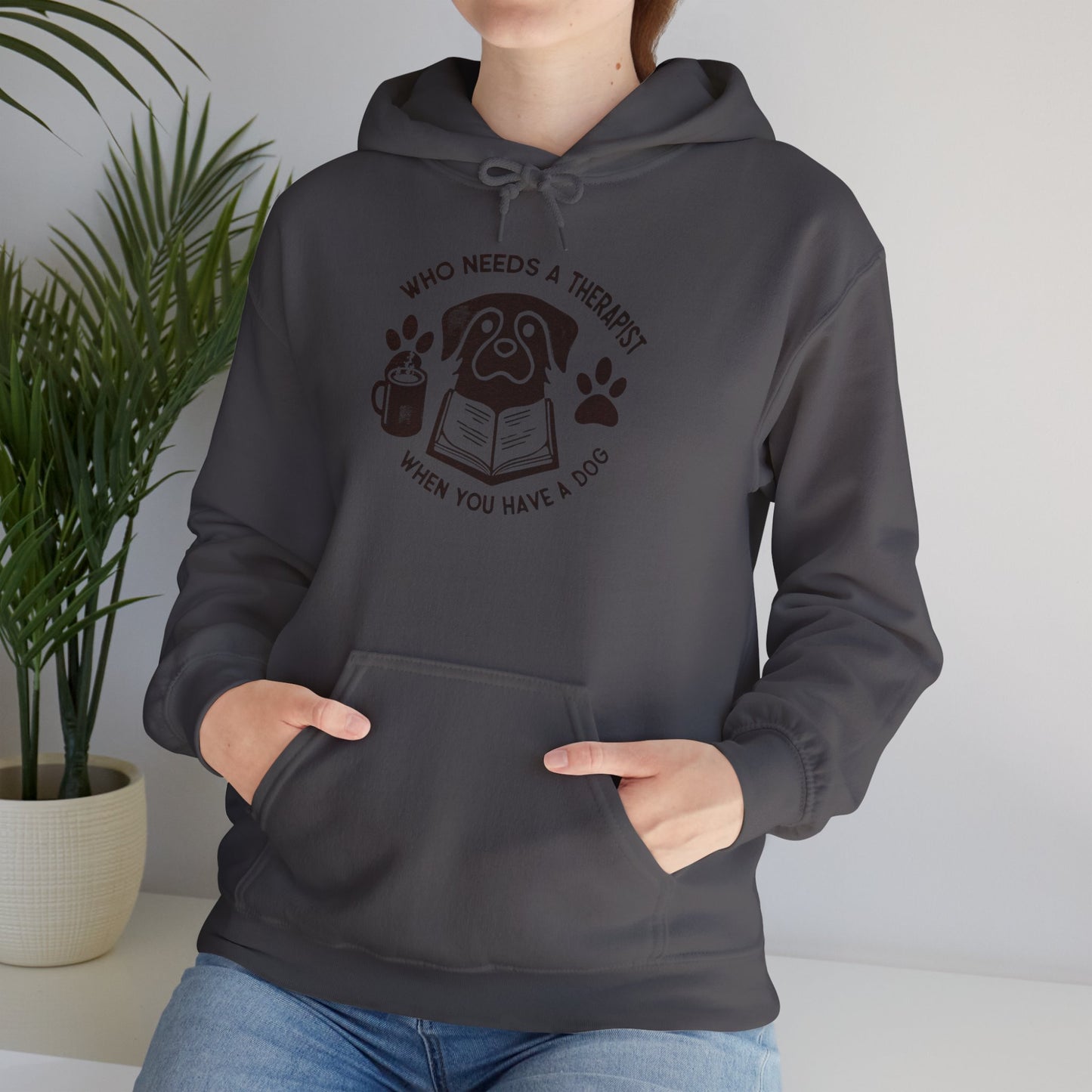 Who Needs a Therapist? Dog Lover Hoodie - Unisex Heavy Blend Sweatshirt