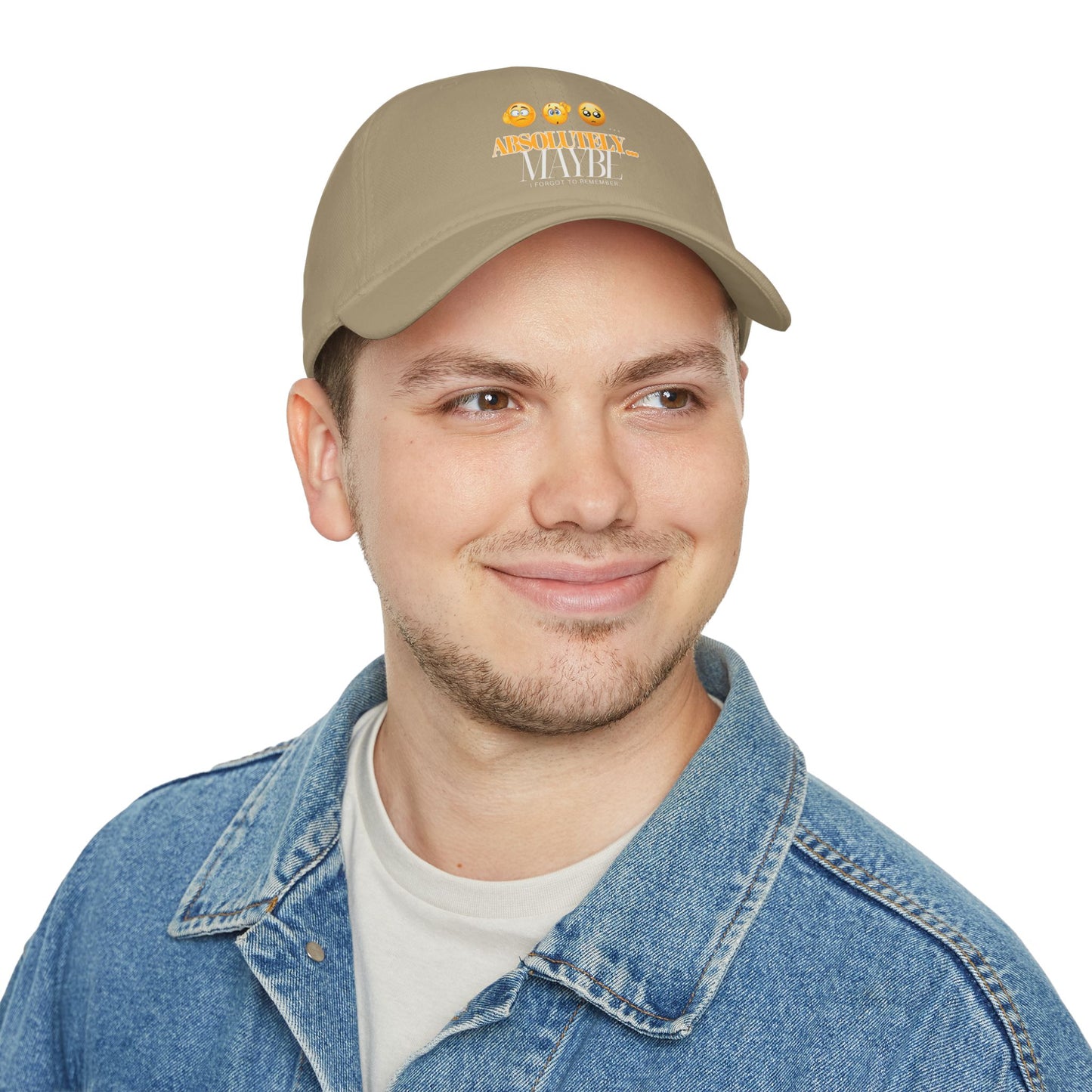 Red Low Profile Baseball Cap | Absolutely Maybe Emojis Cap