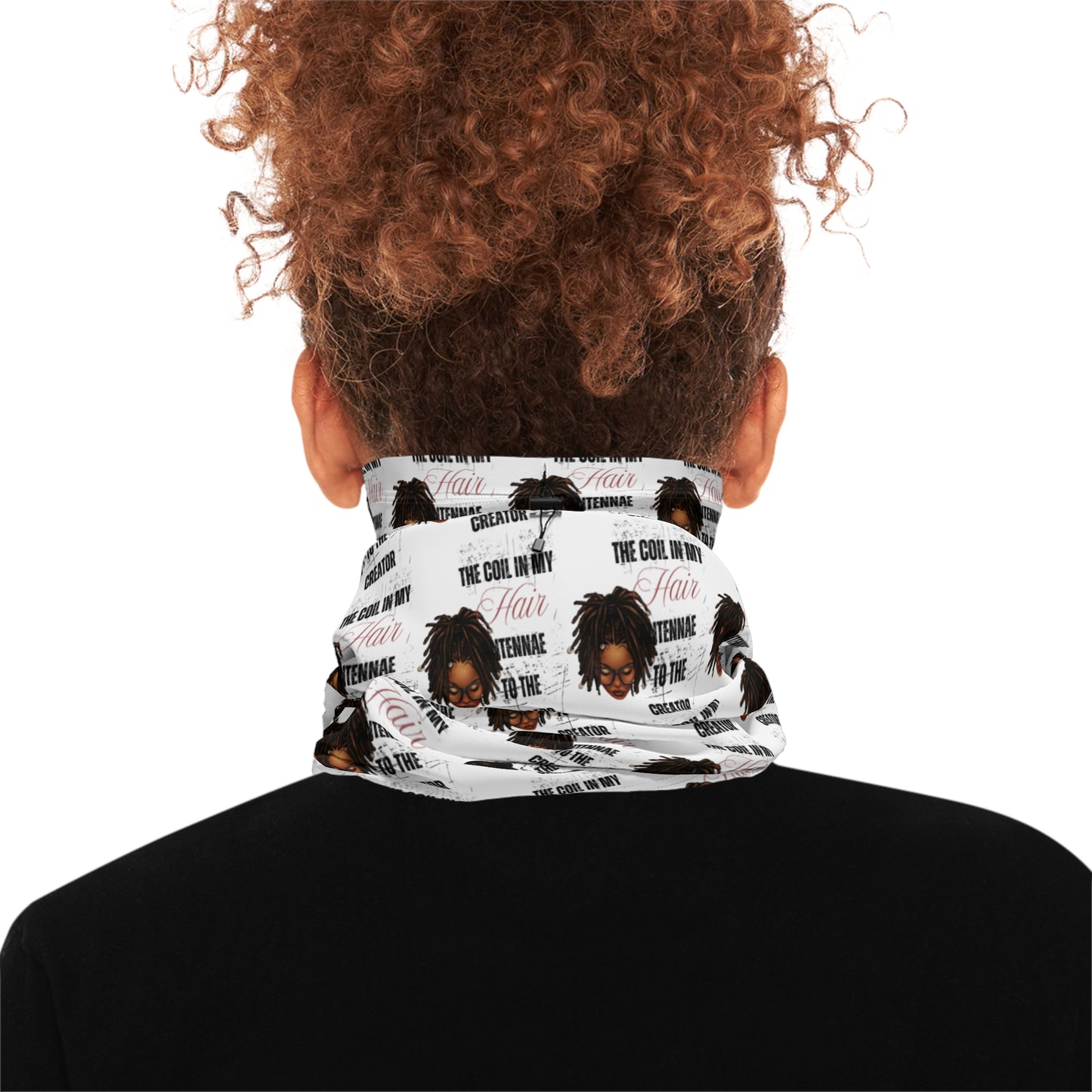 Cozy Winter Neck Gaiter with Inspirational Text