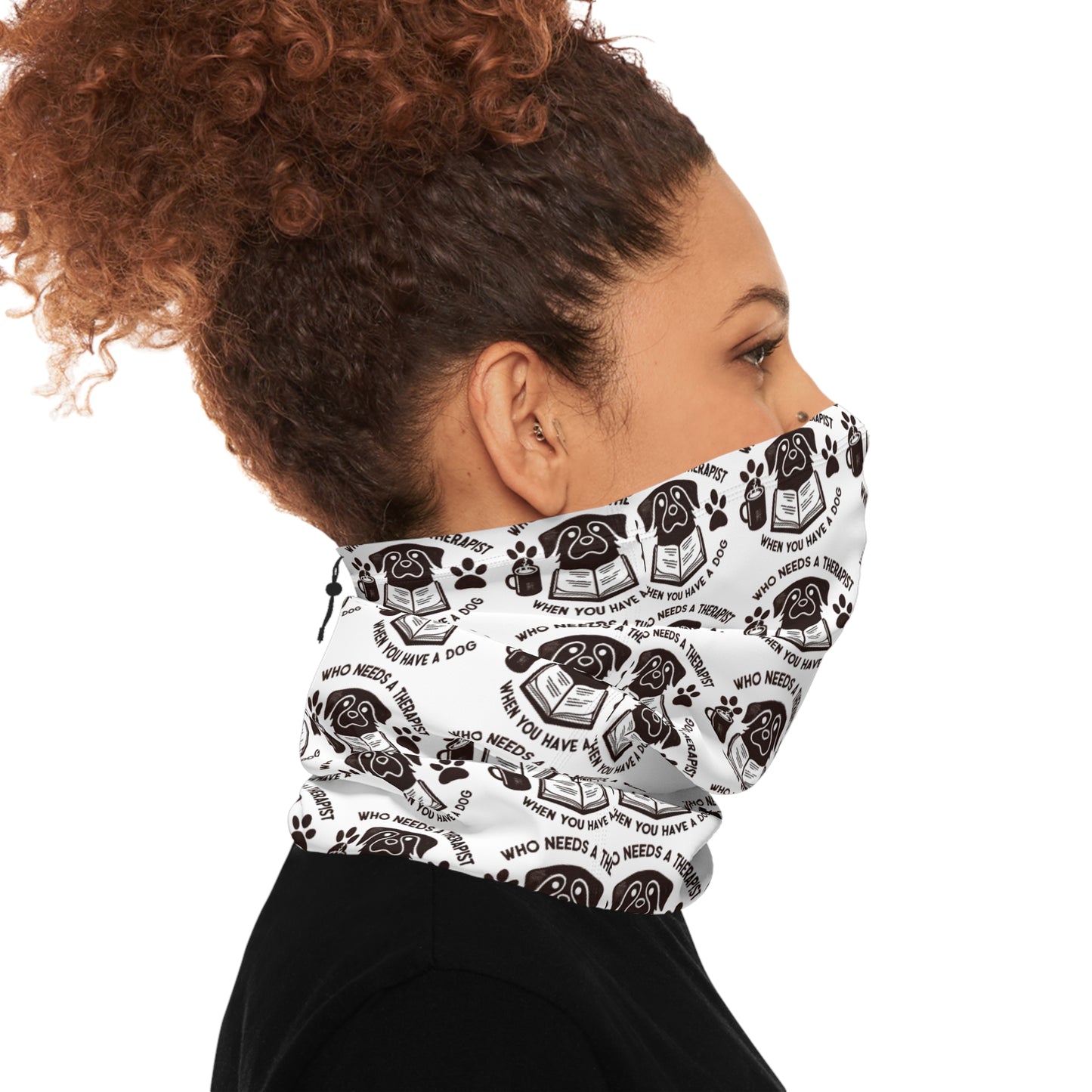 Cozy Pet Lover's Neck Gaiter with Drawstring - Perfect for Winter Adventures